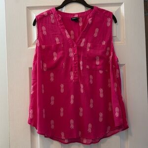 Torrid Harper Washable Gauze sleeveless pullover blouse size 00